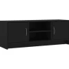 vidaXL TV-Schrank Schwarz 102x30x37,5 cm Holzwerkstoff