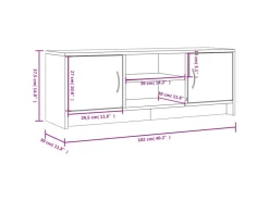 vidaXL TV-Schrank Schwarz 102x30x37,5 cm Holzwerkstoff