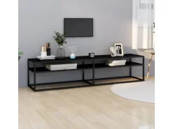 vidaXL TV-Schrank Schwarz 180x40x40,5 cm Hartglas* Wohnwände|TV-Wände