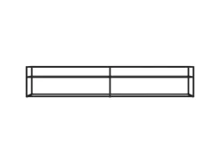 vidaXL TV-Schrank Schwarz 220x40x40,5 cm Hartglas