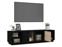 vidaXL TV-Schrank Schwarz 156x40x40 cm Massivholz Kiefür* TV-Wände