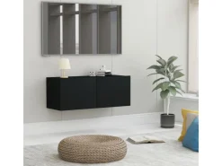 vidaXL TV-Schrank Schwarz 80x30x30 cm Holzwerkstoff* Schränke|TV-Wände
