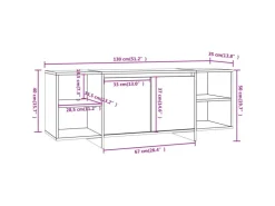 vidaXL TV-Schrank Schwarz 130x35x50 cm Holzwerkstoff