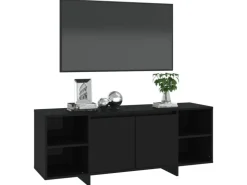 vidaXL TV-Schrank Schwarz 130x35x50 cm Holzwerkstoff