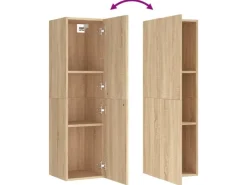 vidaXL TV-Schrank Sonoma-Eiche 30,5x30x110 cm Holzwerkstoff* TV-Wände