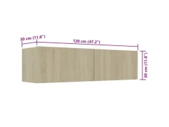 vidaXL TV-Schrank Sonoma-Eiche 120x30x30 cm Holzwerkstoff* Wohnwände|TV-Wände