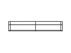 vidaXL TV-Schrank Transparent 220x40x40,5 cm Hartglas