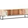 vidaXL TV-Schrank Weiß 140 × 30 × 45 cm Massivholz Akazie* TV-Wände