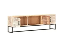 vidaXL TV-Schrank Weiß 140 × 30 × 45 cm Massivholz Akazie* TV-Wände
