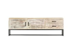 vidaXL TV-Schrank Weiß 140 × 30 × 45 cm Massivholz Akazie* TV-Wände