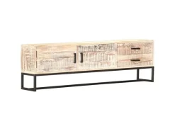 vidaXL TV-Schrank Weiß 140 × 30 × 45 cm Massivholz Akazie* TV-Wände