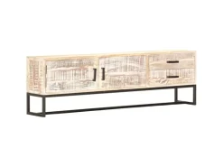 vidaXL TV-Schrank Weiß 140 × 30 × 45 cm Massivholz Akazie* TV-Wände