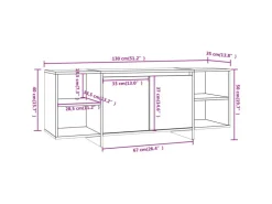 vidaXL TV-Schrank Weiß 130x35x50 cm Holzwerkstoff