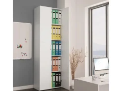 vidaXL TV-Schrank Weiß 60x32x190 cm Holzwerkstoff