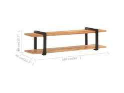 vidaXL TV-Schrank 160x40x40 cm Akazie Massivholz* Wohnwände