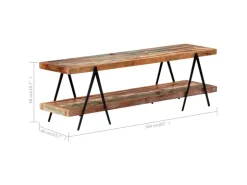 vidaXL TV-Schrank 160x40x50 cm Altholz Massiv* TV-Wände
