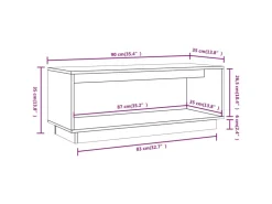 vidaXL TV-Schrank 90x35x35 cm Massivholz Kiefür* Wohnwände|TV-Wände