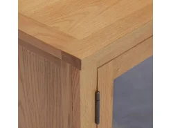 vidaXL TV-Schrank 110x35x44 cm Massivholz Eiche