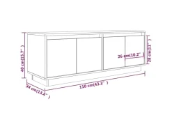 vidaXL TV-Schrank 110x34x40 cm Massivholz Kiefür* TV-Wände