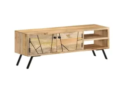 vidaXL TV-Schrank 110x30x40 cm Mango Massivholz* Vasen|Wohnwände