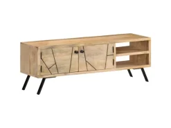 vidaXL TV-Schrank 110x30x40 cm Mango Massivholz* Vasen|Wohnwände