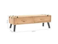 vidaXL TV-Schrank 110x33x35 cm Massivholz Tanne* TV-Wände