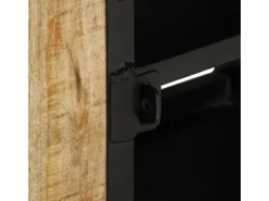 vidaXL TV-Schrank 110x30x45 cm Raues Mangoholz Modell 3