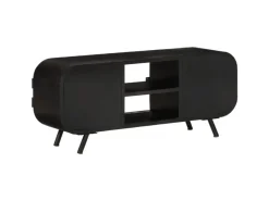 vidaXL TV-Schrank 110x30x45 cm Raues Mangoholz Modell 3
