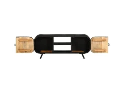 vidaXL TV-Schrank 110x30x45 cm Raues Mangoholz Modell 3