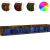 vidaXL TV-Schränke mit LED-Leuchten 2 Stk. Räuchereiche 100x30x30 cm* Wohnwände|TV-Wände