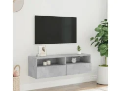 vidaXL TV-Wandschrank Betongrau 100x30x30 cm Holzwerkstoff