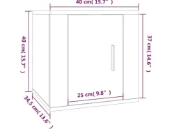 vidaXL TV-Wandschrank Betongrau 40x34,5x40 cm