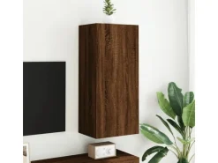 vidaXL TV-Wandschrank Braun Eiche-Optik 40,5x30x90 cm Holzwerkstoff* Wohnwände|TV-Wände