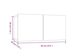 vidaXL TV-Wandschrank Grau Sonoma 60x30x30 cm Holzwerkstoff 1* Wohnwände|TV-Wände