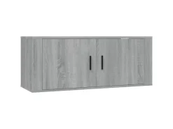 vidaXL TV-Wandschrank Grau Sonoma 100x34,5x40 cm