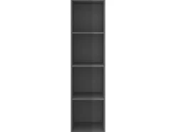 vidaXL TV-Wandschrank Hochglanz-Grau 37x37x142,5 cm Holzwerkstoff* Wohnwände|TV-Wände