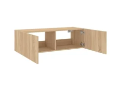 vidaXL TV-Wandschrank mit LED-Leuchten Sonoma-Eiche 100x35x31 cm* Schweberegale|TV-Wände