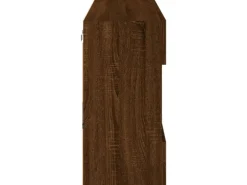 vidaXL TV-Wandschrank mit LED-Leuchten Braun Eichen-Optik 3* Wohnwände|TV-Wände