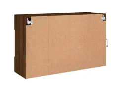 vidaXL TV-Wandschrank mit LED-Leuchten Braun Eichen-Optik 3* Wohnwände|TV-Wände