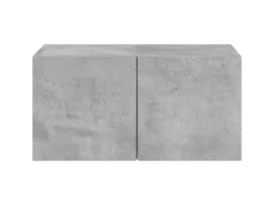 vidaXL TV-Wandschrank mit LED-Leuchten Betongrau 60x35x31 cm