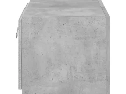 vidaXL TV-Wandschrank mit LED-Leuchten Betongrau 60x35x31 cm