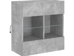 vidaXL TV-Wandschrank mit LED-Leuchten Betongrau 58,5x30x60,5 cm* Wohnwände
