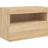 vidaXL TV-Wandschrank mit LED-Leuchten Sonoma-Eiche 60x30x40 cm