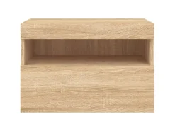 vidaXL TV-Wandschrank mit LED-Leuchten Sonoma-Eiche 60x30x40 cm