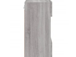vidaXL TV-Wandschrank mit LED-Leuchten Grau Sonoma 40x30x60,5 cm