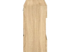 vidaXL TV-Wandschrank mit LED-Leuchten Sonoma-Eiche 78,5x30x60,5 cm* Wohnwände