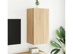 vidaXL TV-Wandschrank mit LED-Leuchten Sonoma-Eiche 40,5x35x80 cm* Wohnwände