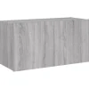 vidaXL TV-Wandschrank mit LED-Leuchten Grau Sonoma 80x35x41 cm* Wohnwände