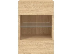 vidaXL TV-Wandschrank mit LED-Leuchten Sonoma-Eiche 40x30x60,5 cm* Wohnwände|TV-Wände