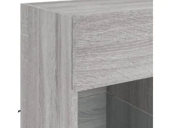 vidaXL TV-Wandschrank mit LED-Leuchten Grau Sonoma 58,5x30x60,5 cm* Wohnwände|TV-Wände